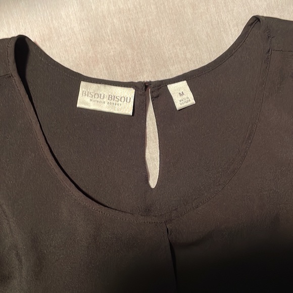 Bisou Bisou black dress tank blouse size M - Picture 3 of 4